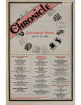 The Chronicle by Phillip Morgan, Al Weaver, Brad Dagger, Dieah Horst-Morrison, Mary Murrane, Dennis Frye, Aunt Edna, Ron Gabaldon, Daniel Adams, Oliver Bardwell, Pete Hunter, Bryon Preminger, Matt Sonnenburg, Rob Wright, Peggy Sample, Dwight Saunders, Tara Schuck, Sue Eggen, and Rose Hoffman-Toubes
