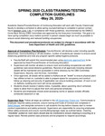 Spring 2020 Course Completion Guidelines